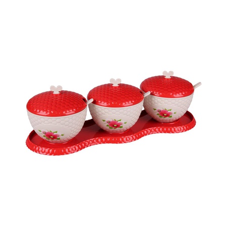 Набор для специй "Мозаика" (маки)на подставке