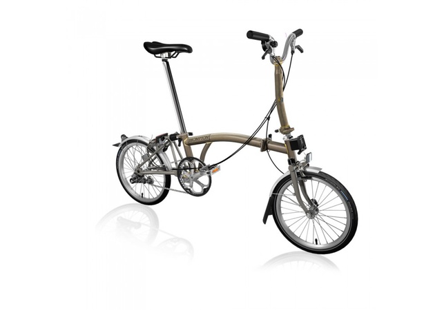 BROMPTON STEEL/TITANIUM M3L FOLDING BIKE WITH FRONT CARRIER BLOCK (World Racycles)