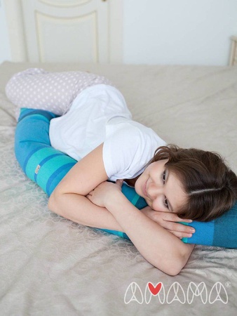 Подушка Путешественница, бирюзовая гамма