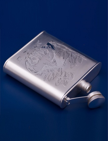 Серебряная фляжка №10