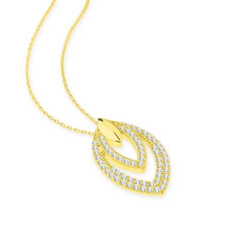 Even &amp; Pétra 14k Gold Stone Drop Necklace