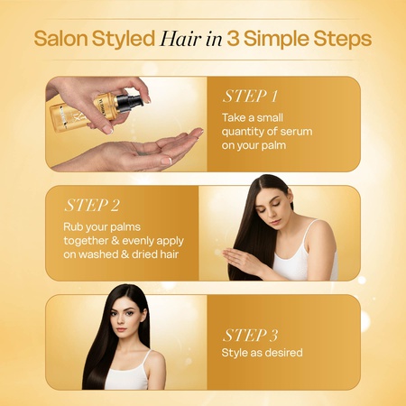 Yuthika Professional Vertix Revitalize Hair Serum 100ml with Linseed & Argan Oil for Dry, Frizzy, Curly & Wavy Hair for Women & Men