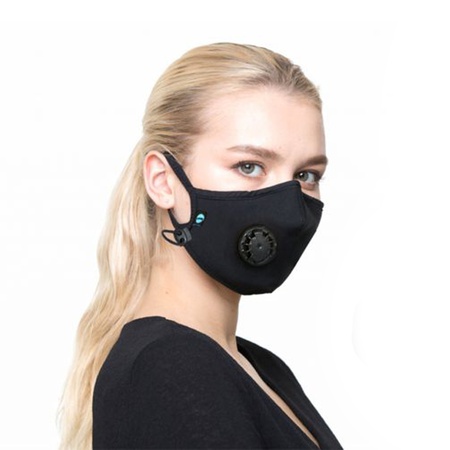 The BASIC Black, Equivalent to N95, Mask with Carbon Filter, 99% filter Viruses, FFP2 Certified Mask, Lighter Premium Mask, Mask with Valve
