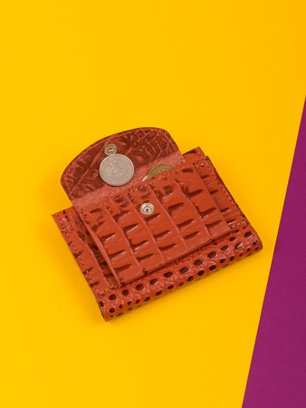 Кошелек картхолдер МВК-504 с застежкой и отделением для монет