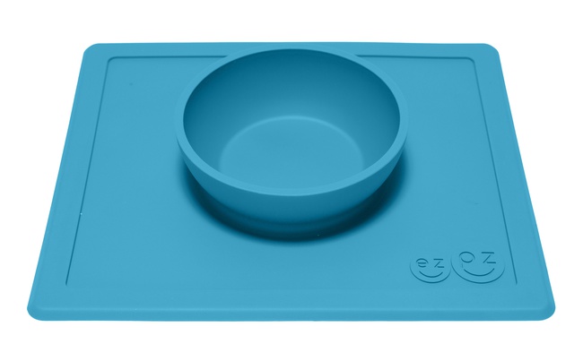 Silicone plate ezpz Happy Bowl Blue