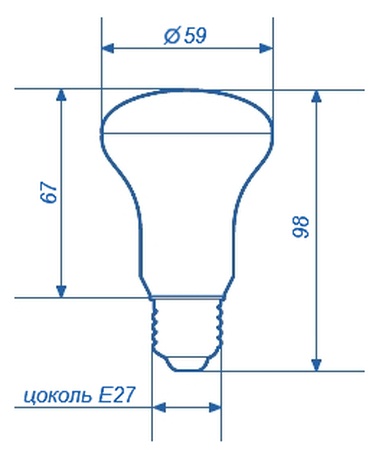 Лампа светодиодная СДЛ-E27-R63-4W