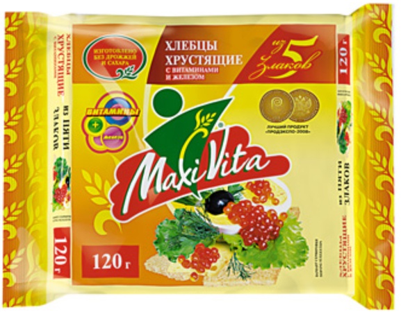 MaxiVita 5 taneli kıtır ekmek, 120 g