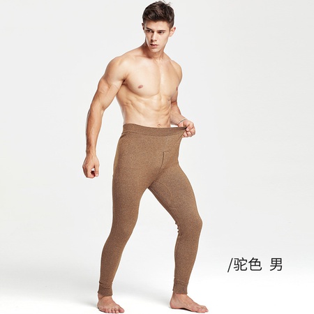 Осенние и зимние новые мужские тонкие шерстяные брюки женские однослойные узкие эластичные шерстяные брюки кашемировые трикотажные нижние брюки