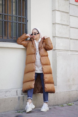 Зимнее дутое пальто