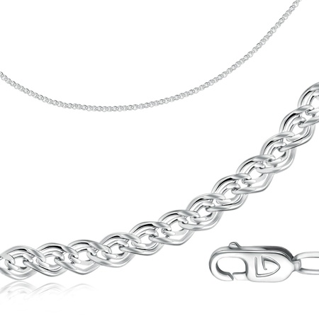 ЦЕПЬ ИЗ СЕРЕБРА, ПЛЕТЕНИЕ НОННА