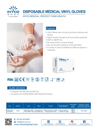 Vinyl Powder Free Gloves