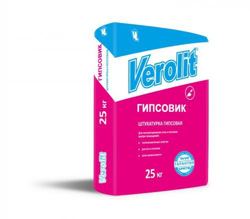 Штукатурка гипсовая “Verolit ГИПСОВИК” - 25 кг.