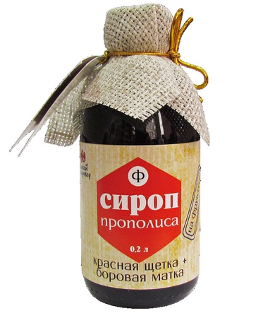 Propolis şurubu Kırmızı fırça + Borovaya uterus