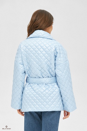 MILA NOVA КУРТКА К-168 ГОЛУБОЙ