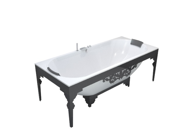 Ванна Домино с видовым затылком 170×75