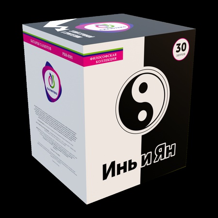 Батарея салютов (Фейерверк/салют) "Инь Ян" 30 залпов Веерный. Разнокалиберный.