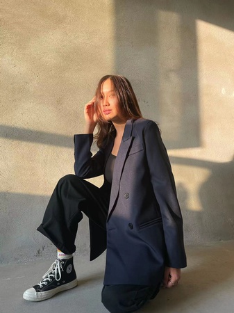 Model No. 06. OVERSIZE double-breasted blazer.