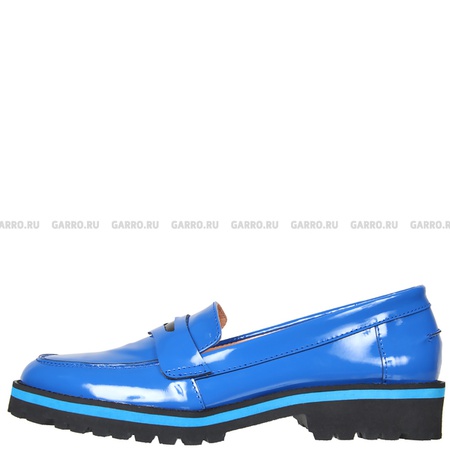 Düşük ayakkabı 7764 mavi, doğal vernik