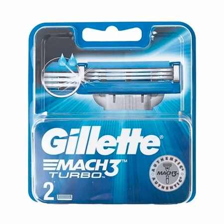 Değiştirilebilir kasetler GILLETTE Mach3 turbo 2 adet (plastik olarak mevcuttur)