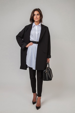 Рубашка удлиненная с разрезами