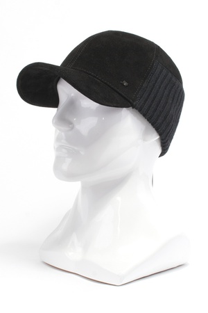 Бейсболка из замши с трикотажем 870111