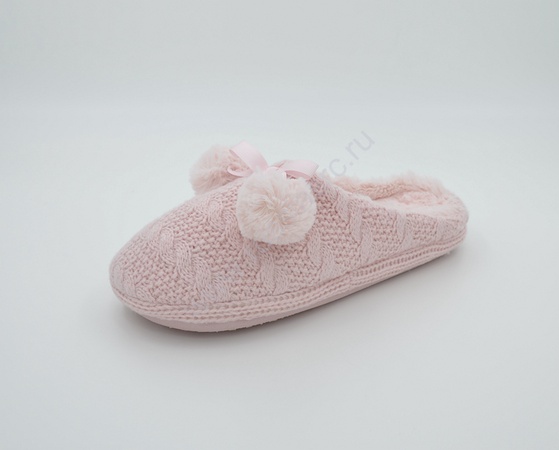 Тапочки с плюшевыми помпонами L-305