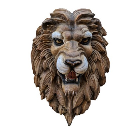 Голова Лев цветная