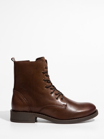 Стильные Женские кожаные ботинки / полуботинки на шнуровке MADE IN EUROPE