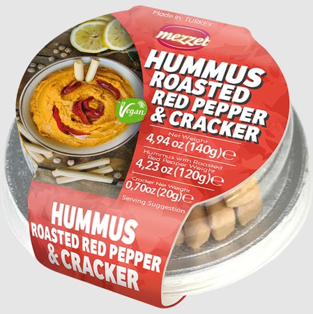 Хумус и крекер