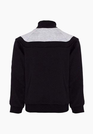 Свитшот чёрно-серый на молнии Yumster YF.22.09.001