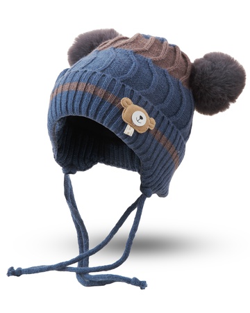 Bebekler için bağcıklı kışlık şapka