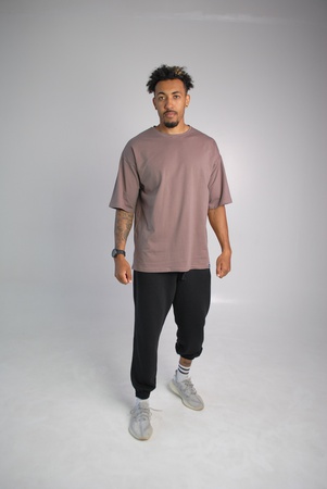 Футболка оверсайз удлиненная моккачино Hi Mate