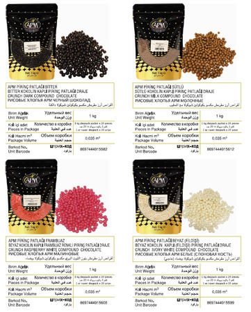 APM КУВЕРТЮРА БЕЛЫЙ ШОКОЛАД СО ВКУСОМ МАЛИНА (2,5 КГ)