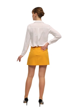 Плиссированная мини-юбка с заниженной талией