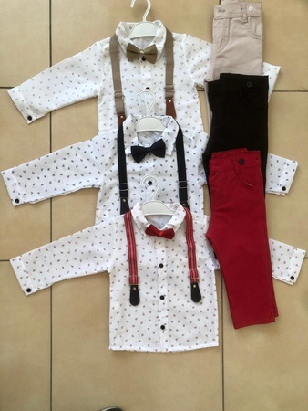 Gömlekli Askılı Şortlu Takım