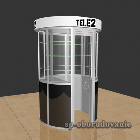 Павильон из ал-профиля круглый 2400х1500х1500