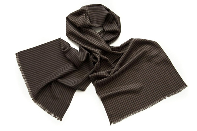 Italian silk and wool scarves for men