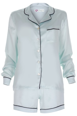 İPEK BAYAN BİYELİ - ŞORTLU PİJAMA TAKIM - MİNT