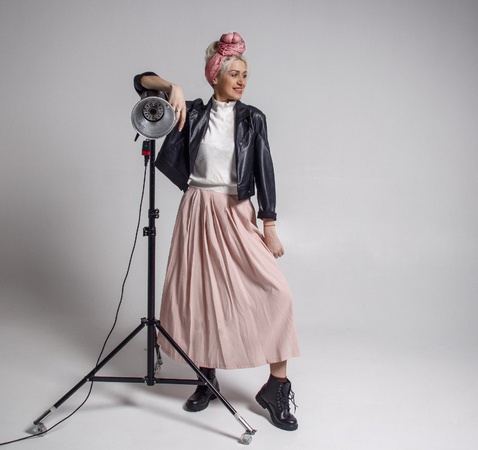 Юбка в складку,  модель 13-2018