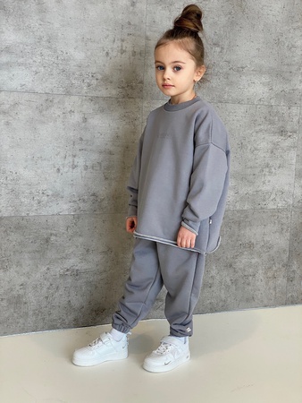 A two-piece suit in sport-chic style.