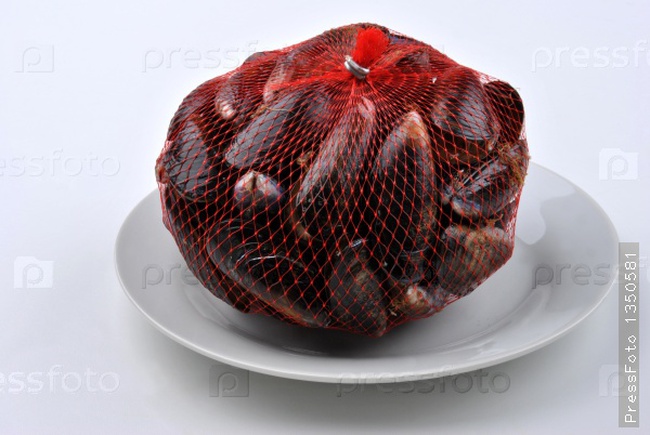 Deniz ürünlerini paketlemek için file kılıf