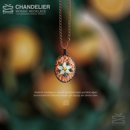 Giftome El Yapımı Doğal Taş Mozaik Kolye