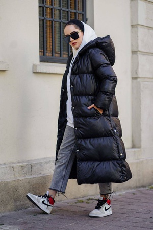 Зимнее дутое пальто