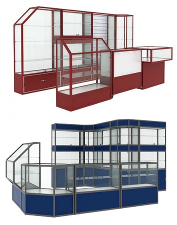 Торговые витрины и прилавки