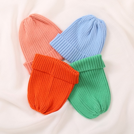 Осенние и зимние модные детские шапки, теплые ветрозащитные милые детские вязаные шапки четырех цветов