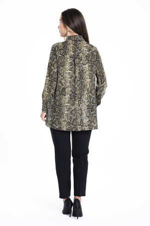 Рубашка из искусственной кожи