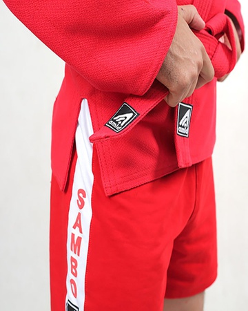 Шорты для самбо трикотажные красный цвет