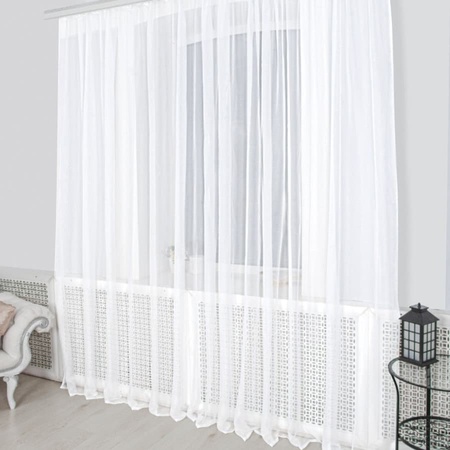 Готовые шторы из тюля вуаль и блэкаута
