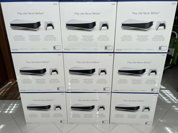 Оригинальный Sony PS5 Disc Edition с 2 беспроводными контроллерами DualSense