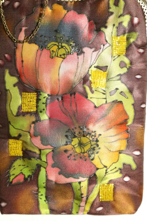 Сумка из натурального шелка ручной работы